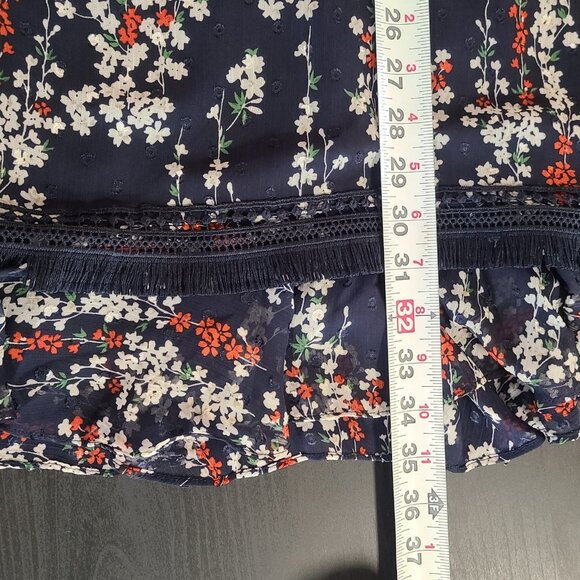 Dark Pink London Lace Floral Dress Fringe Deep V Neck Whimseygoth NEW Size 4 - Picture 5 of 10